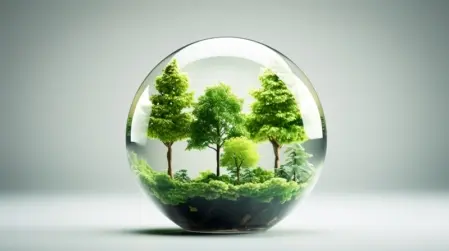 Werk mit grünen Initiativen und Zertifikat