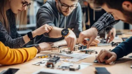 Verbesserter Montagebereich mit visualisiertem Materialfluss