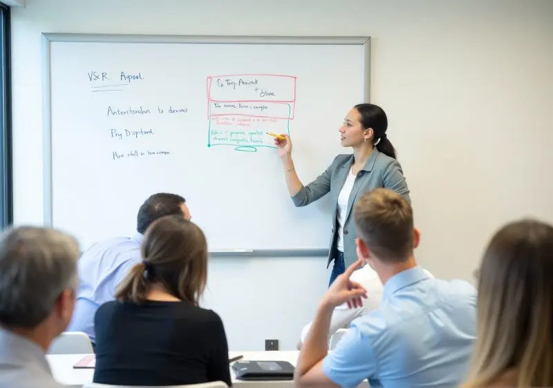 Trainer schult Team zu Lean-Methoden