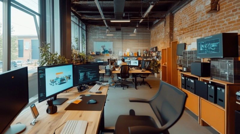 Dienstleistungs-Team im Büro