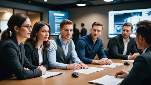 Qualitätsmeeting im Produktionsbetrieb