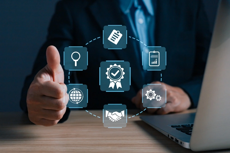 Symbol für Qualitätsmanagement