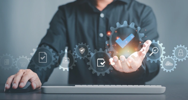 Team erstellt Prozessflussdiagramm