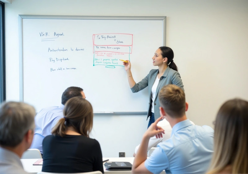 Trainer schult Team zu Lean-Methoden